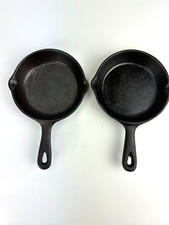 Set/2 American Metalcraft Cast Iron Skillets CIS61 - 6"