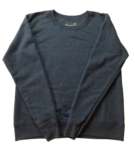 Size M Supreme FW25 Hanes Bones Cotton Thermal Crew Black L/S Logo