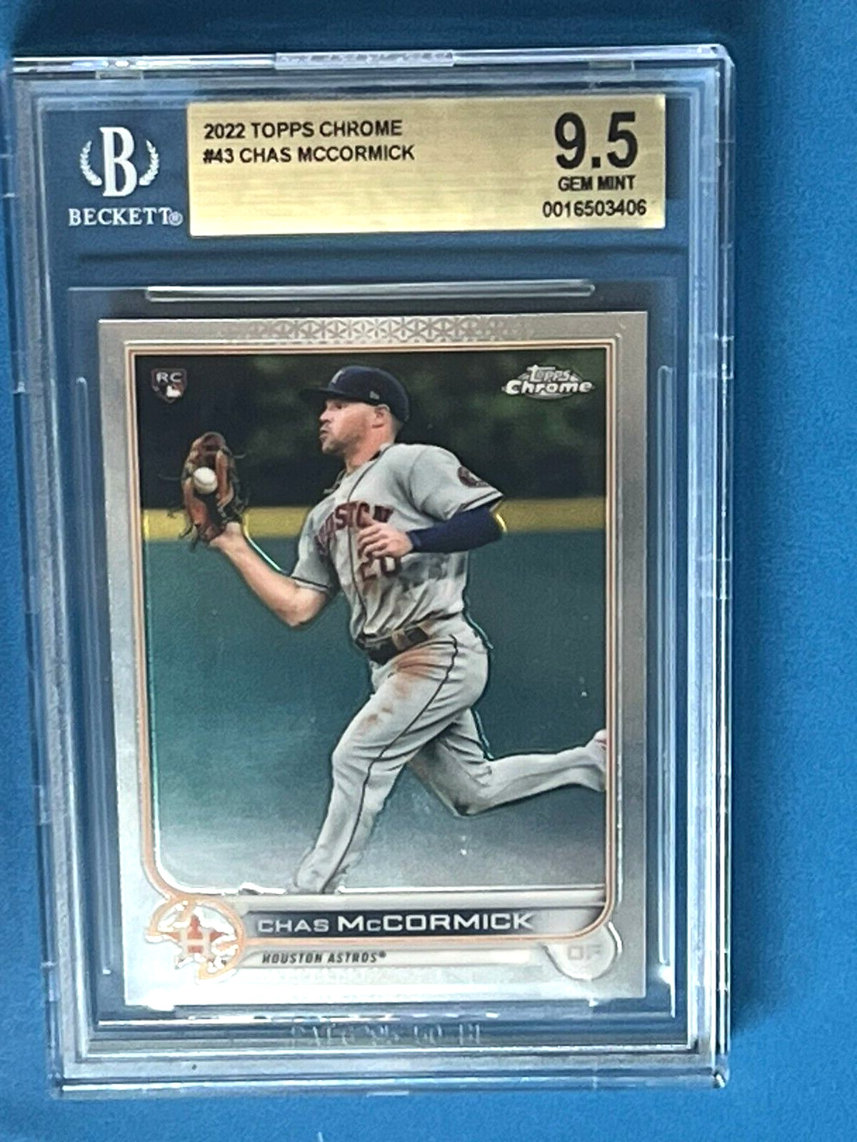 2022 Topps Chrome Chas McCormick #43 RC Rookie BGS 9.5 Gem Mint ASTROS
