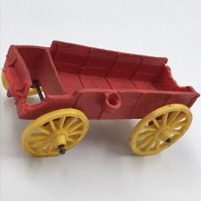 Vintage Auburn Rubber Horse Drawn Wagon Carriage Made in USA Distressed Damaged