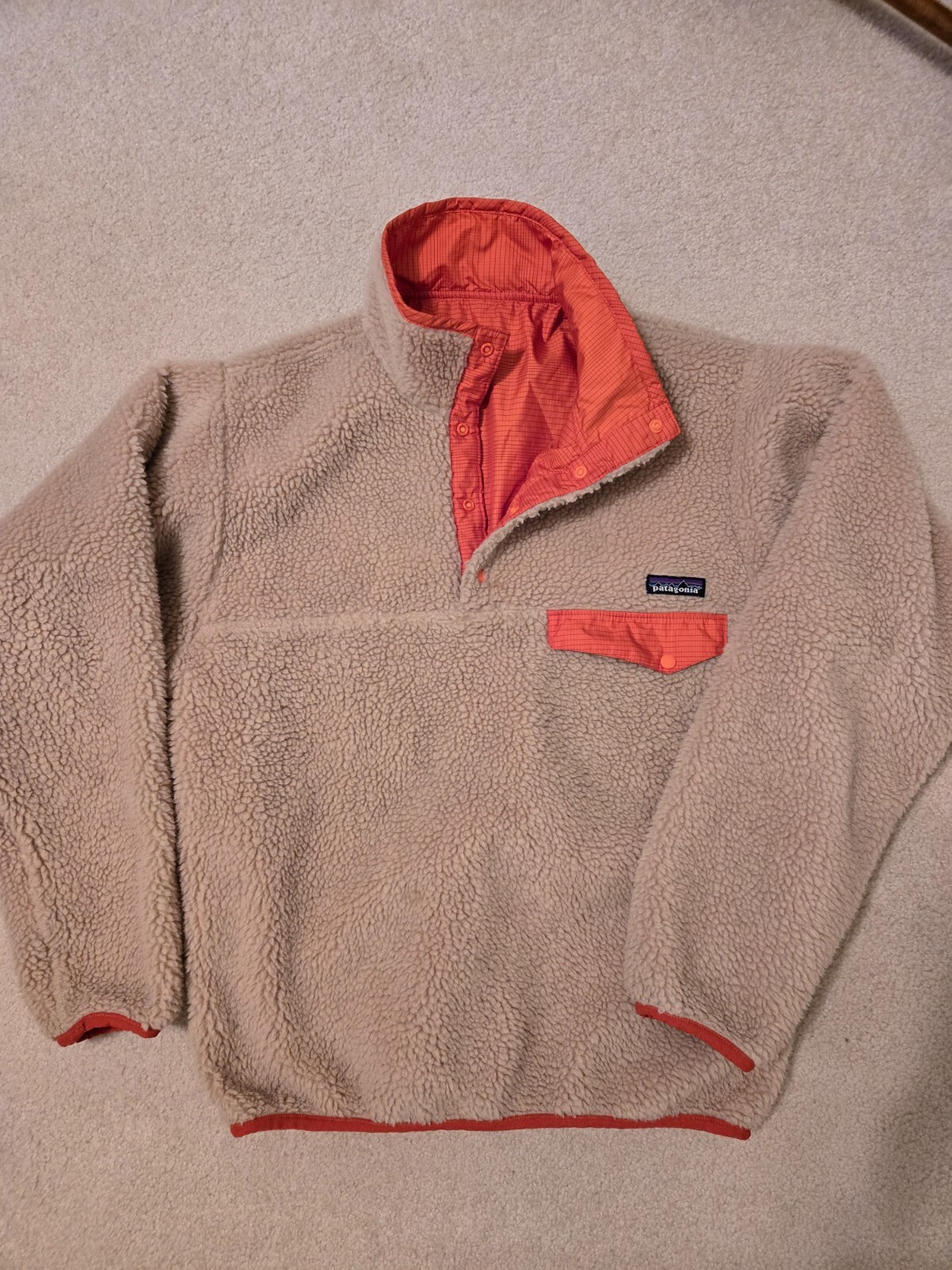 Patagonia Rare Snap T Reversible Deep Pile Pullover Glissade Men's S, Womens M