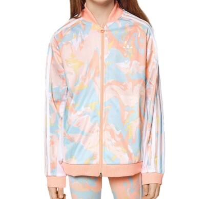 Adidas Originals Girls' Marble Cropped Superstar Track Jacket
