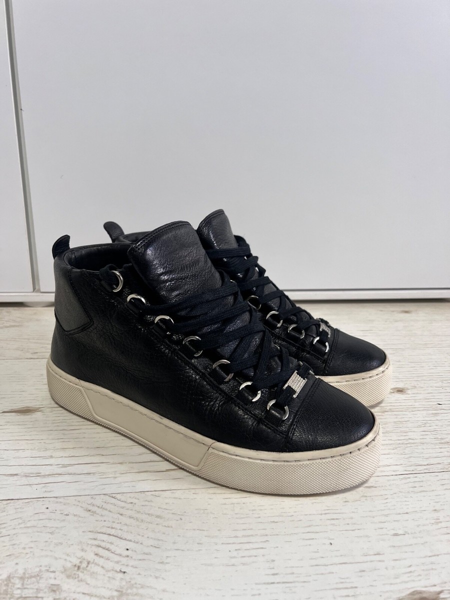 靴 BALENCIAGA ARENA hi cut sneakers archive Balenciaga Arena high top black leather sneakers 39 | eBay