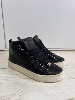 靴 Balenciaga 39 PELLE GOMM ARENA NOIR Balenciaga Arena high top black leather sneakers 39 | eBay