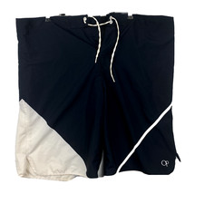 Ocean Pacific OP Flex Shorts Mens 38 Black White Board Shorts Solid/Striped