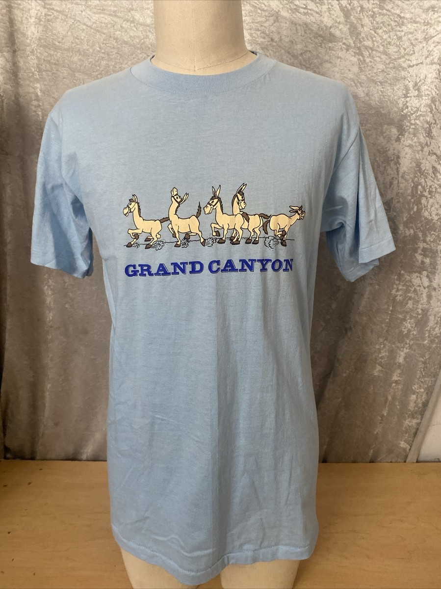 Vintage Single Stitch Light Blue T-Shirt Size Large Grand Canyon