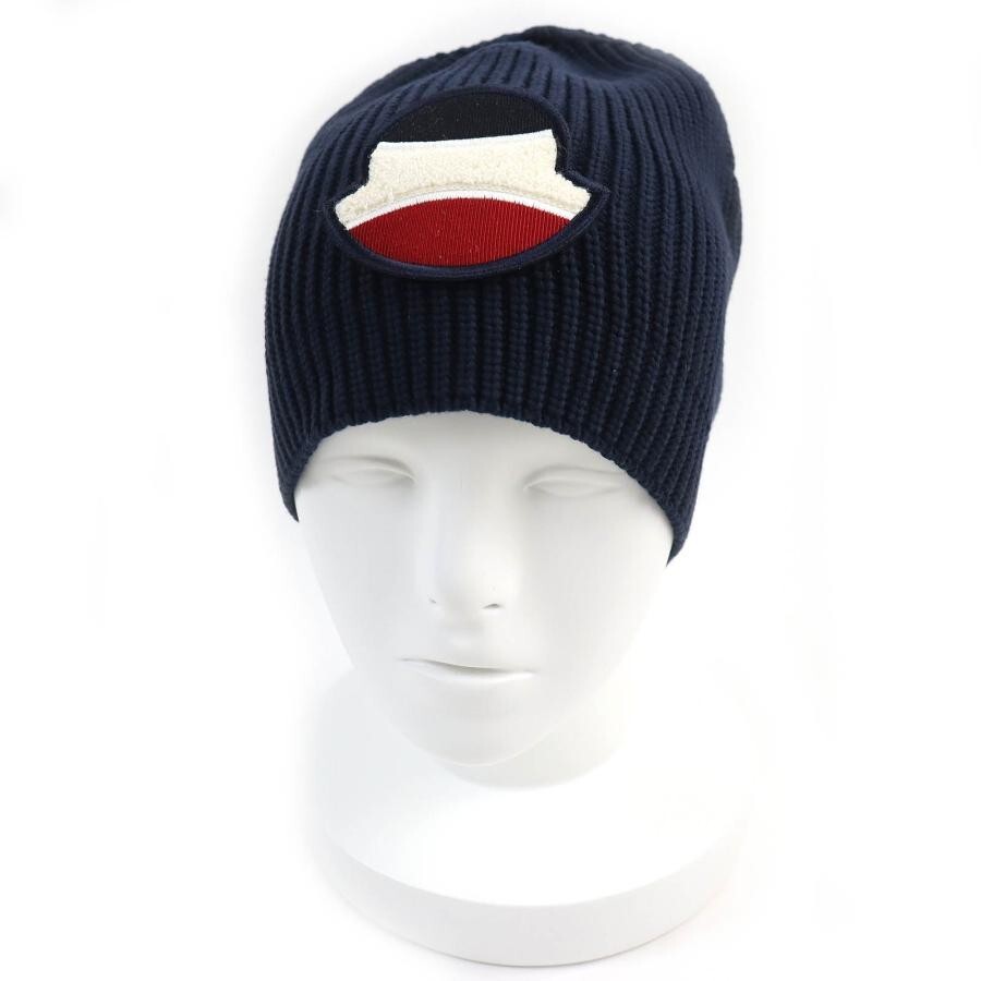 MONCLER Men's Knit Hat Knit Cap Unused Berretto Tricot Tricolor
