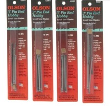 Olson 3" Scroll Saw Blades Pin End 15 TPI ~ 4-Pack
