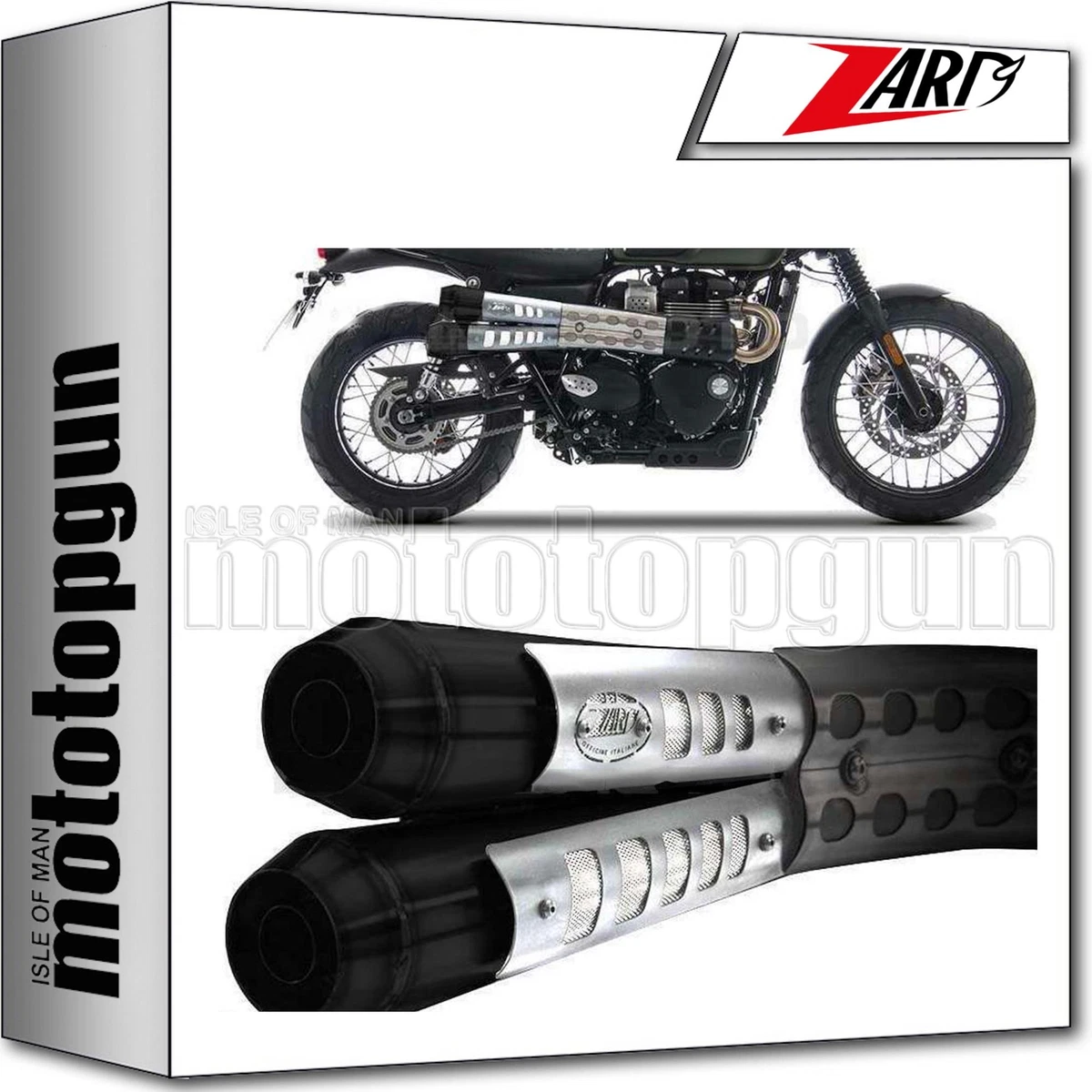 ZARD RC EXHAUST CONICAL STEEL BLACK TRIUMPH STREET SCRAMBLER 2019