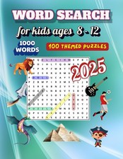 Word Search for Kids Ages 8-12: 1000 words hidden in 100 themed puzzles waiting