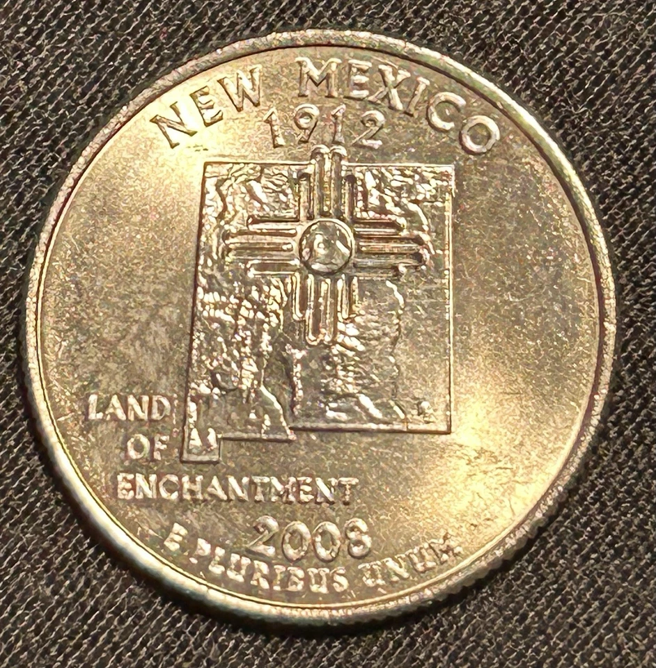 2008-P NM MS Error Quarter Die Chip In Hair And Nose, Die Crack On Forehead  - Image 2 of 4