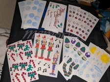 Vintage Creative Memories Stickers Christmas Lot Of 21 Strips 7 Designs  3