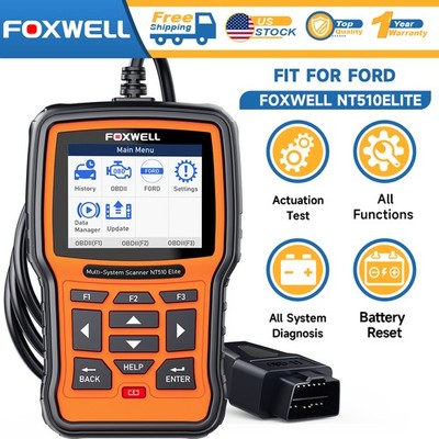 Foxwell NT510 Elite For Ford Bidirectional Actuation Scanner All Car Module OBD2