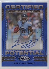 2023 Certified Potential Signatures Mirror Blue 11/75 Treylon Burks Auto nd3