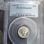 1943-D Mercury Dime PCGS MS66FB Silver 10C