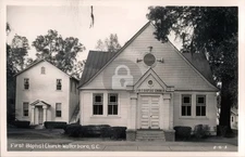 First Baptist Church Walterboro SC Cline RPPC Photo Postcard COPY