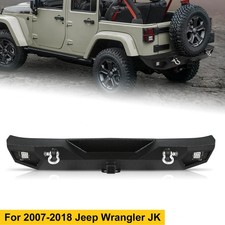 Steel Rear Bumper W Led Lights D-rings Fit For 2007-2018 Jeep Wrangler Jk Steel Rear Bumper W Led Lights D-rings Fit For 2007-2018 Jeep Wrangler Jk