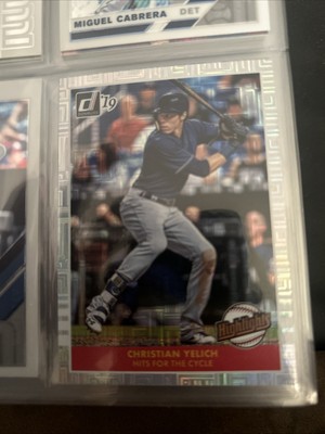 2019 Panini Donruss Highlights CHRISTIAN YELICH Vector Insert #H7!!