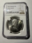 1966 Canada 1 Dollar NGC MS62 Large Beads