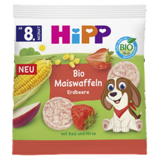 HiPP Wafelki kukurydziane truskawkowe BIO, 23 g Hipp Polska sp. z o.o.