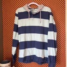 Quicksilver sweatshirt hoodie pullover Striped Size M vintage Y2K