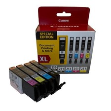 Canon CLI-251 Ink Tanks Black Cyan Magenta Yellow Set of 4 New OEM No PGI-250XL