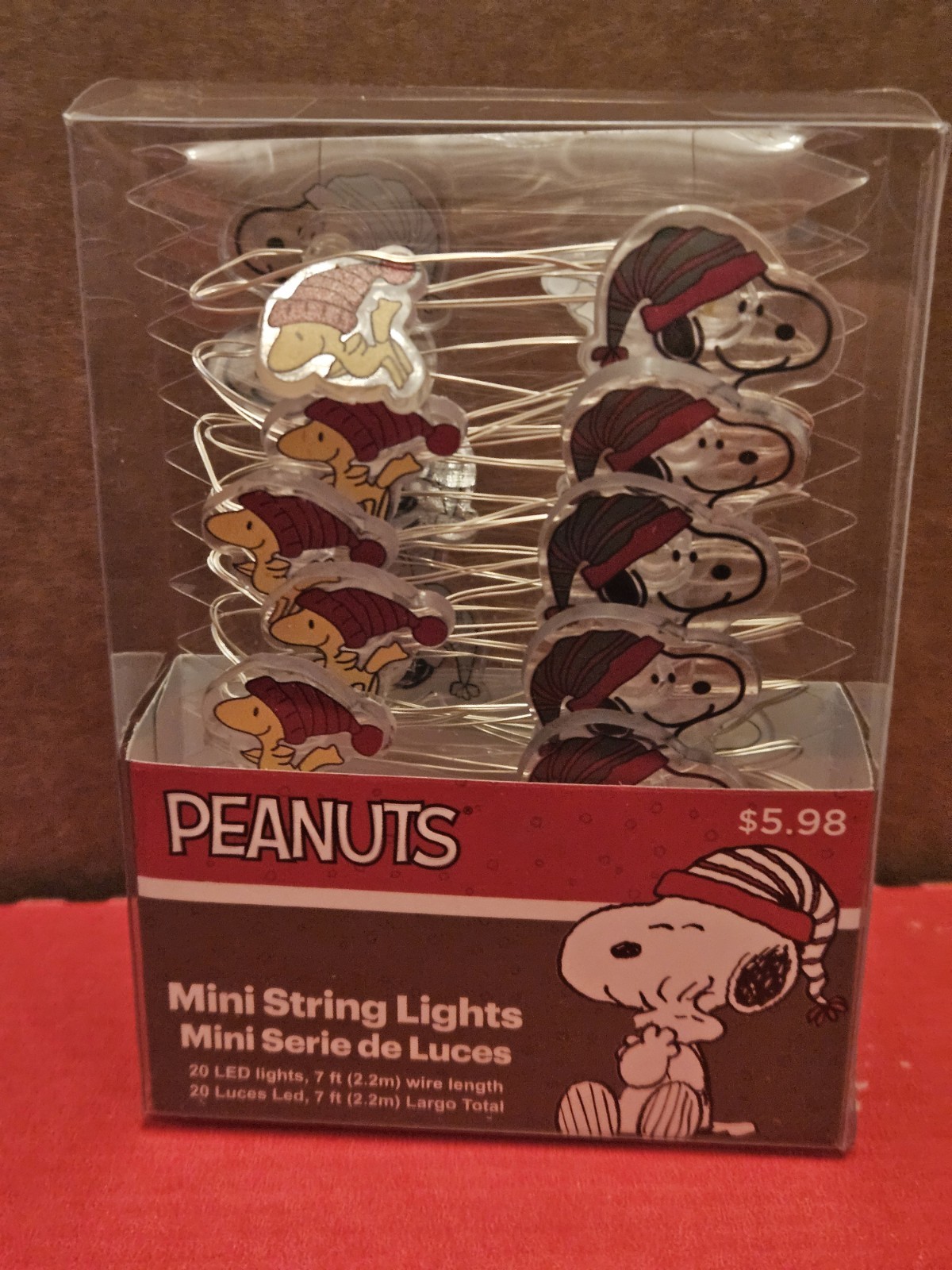 Peanuts / Snoopy Mini String Lights Walmart Brand.  20 LED Lights.  5 Sets