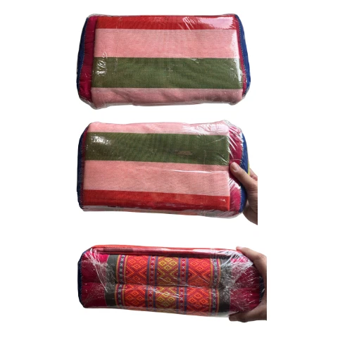 Juego de almohada tradicional tailandesa hecha a mano Pha Kao Ma recuerdo de yoga vintage Foto 3 de 4