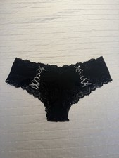 Victoria's Secret NWT VINTAGE Medium black leopard detail lace cheeky