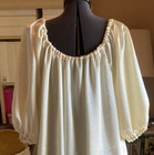 Renaissance Medieval Victorian Regency Satin Ivory Chemise Dress Costume S/M/L — photo 6
