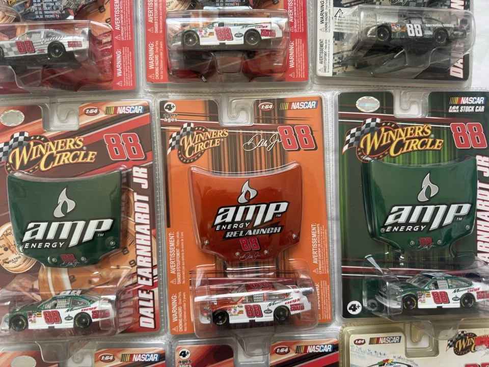 Dale Earnhardt Jr #88 Diecast Cars With Hood Magnet 1:64 Lot Of 9 - Image 3 of 4
