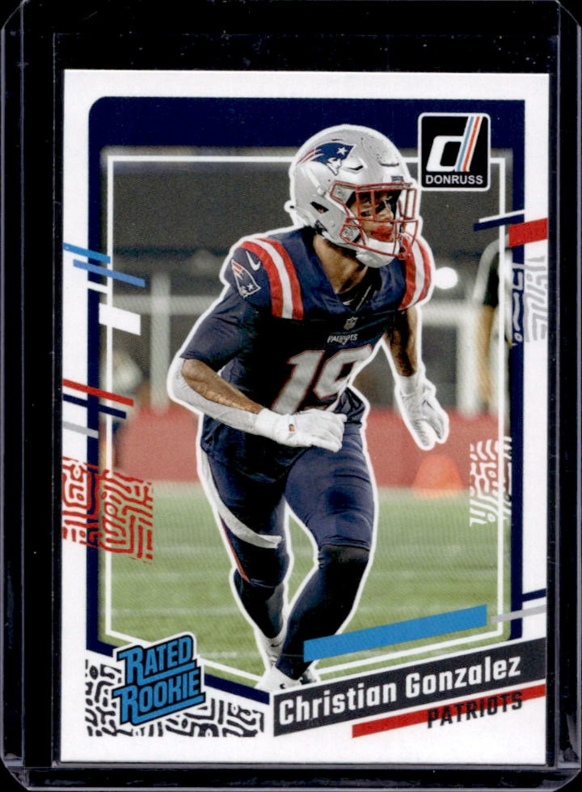 2023 Panini Donruss Christian Gonzalez RC Rated #369 Patriots Rookie