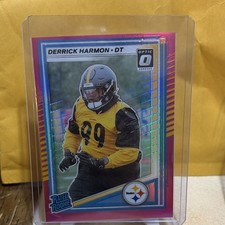 Panini Donruss 2025 Rated Rookie Optic Preview Pink Prizm Harmon #391 Steelers