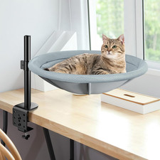 Adjustable 360  Rotating Cat Desk Bed with Washable Cover, Supports 60lbs
