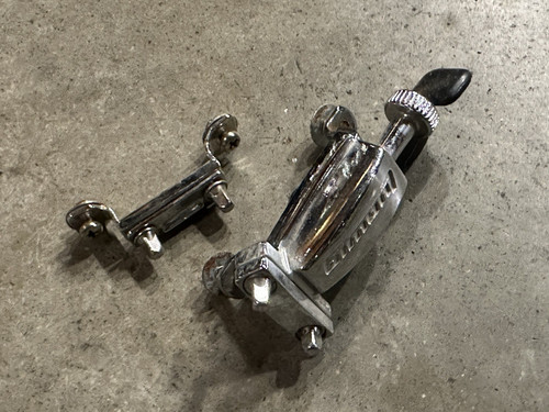 Ludwig Throw-Off Chrome Snare Drum Strainer w Butt Plate DIRTY still works #SB7