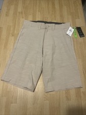 Burnside Shorts Mens 30 Tan Sand Khaki Hybrid Board Surf Swim Walk Casual NEW