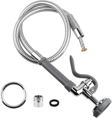 Commercial Sink Faucet Sprayer with 44'' Stainless Steel Hose, Universal 1.42 GPM