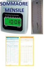 Marcatempo timbracartellini SOMMAORE USATO funzionante+100 schede+portaschede