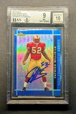 PATRICK WILLIS Rookie Auto 2007 Topps Finest Blue Refractor BGS 9 Mint RC SP/299
