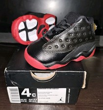 Nike Air Jordan XIII 13 Retro BT Dirty Bred Black Red 414581-003 TD Size 4C DS