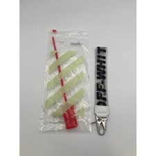 OFF WHITE Industrial Keychain Transparent Black White Logo Clasp