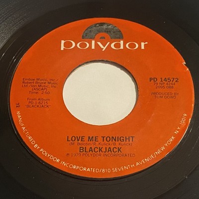 Blackjack: Love Me Tonight / Heart Of Mine 45 - Polydor - Rock