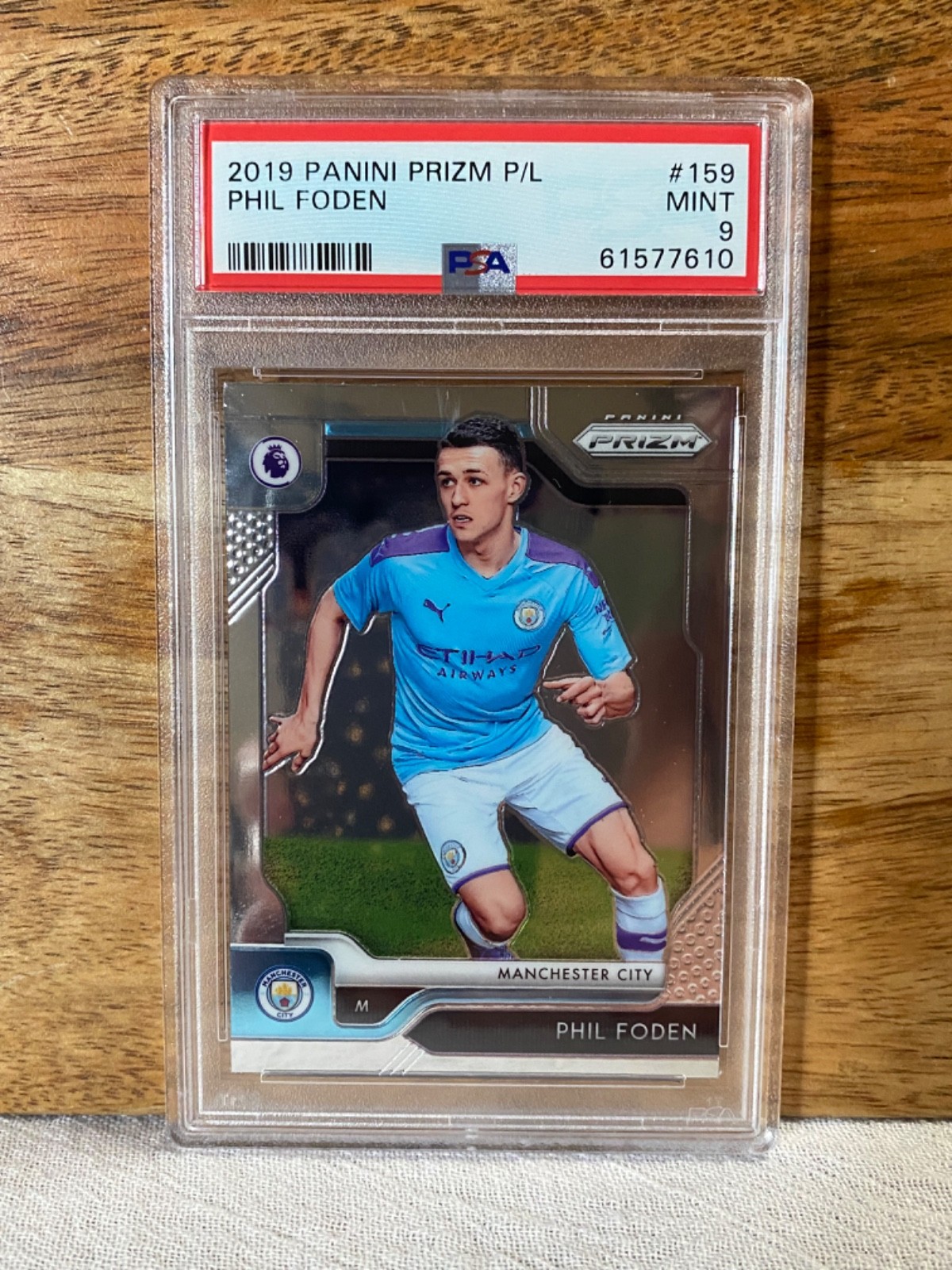 2019 Panini Prizm Premier League Phil Foden #159 PSA 9