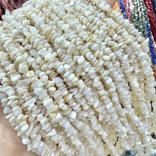 30 Inch 3-5mm High Quality Natural White Shell Chip Beads for Jewelry Making DIY