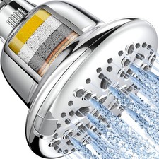 Cobbe Filtered Shower Head, 7 Modes High Pressure A.Premium Chrome