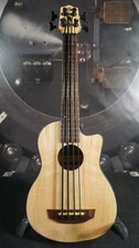 Kala UBASS-SP-MAPL-FS Spalted Maple U-Bass with Electronics Gig Bag