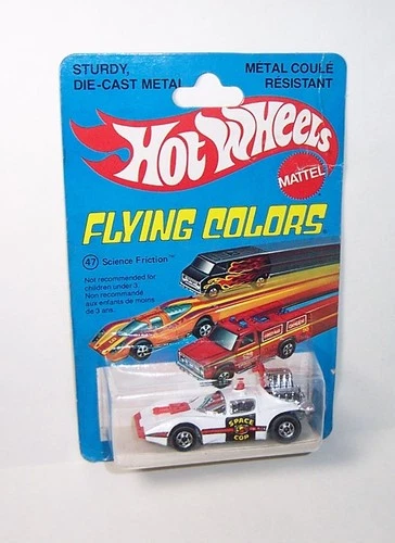 HOT WHEELS Mattel Vintage BW Blackwall Flying Colors SCIENCE FRICTION - MOC