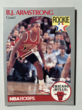 B.J. Armstrong ROOKIE 1990-91 Hoops #60 Chicago Bulls NRMT FREE SHIPPING