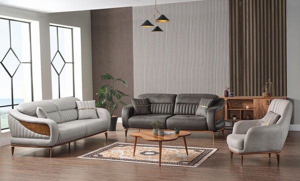 Sofagarnitur 3+3+1 Sitzer Modern Relax Sessel Modern Stil 3Tlg Luxus Wohnzimmer-image