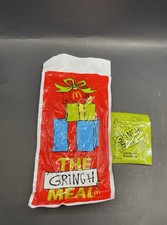 2025 McDonald's Grinch Socks Christmas Adult Happy Meal With Grinch Salt